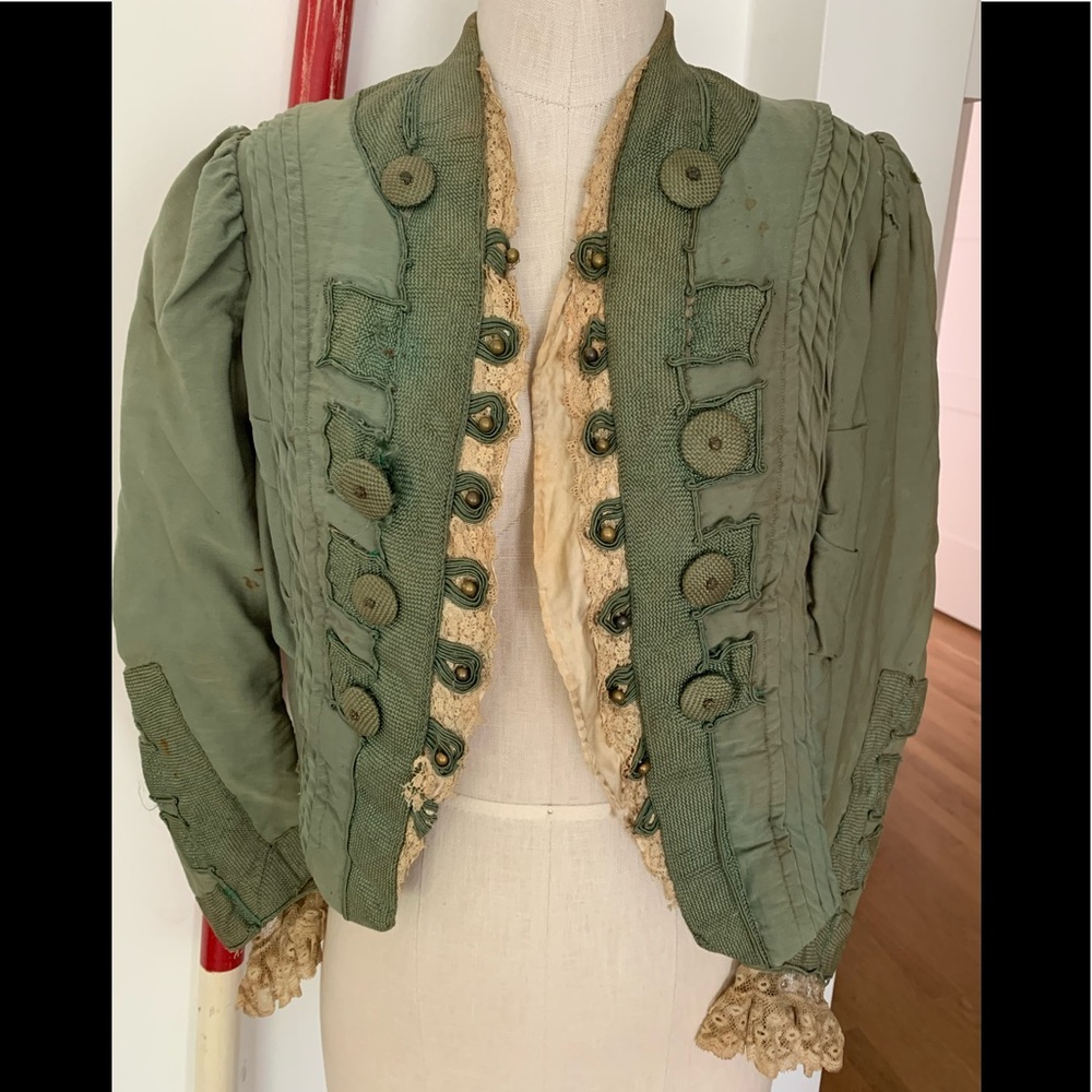 Victorian vintage green jacket US4